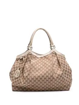 Gucci Pre-Owned: Коричневая сумка-шоппер 