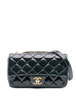 CHANEL Pre-Owned: Голубая сумка через плечо 