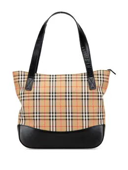 Burberry Pre-Owned: Коричневая сумка-шоппер 