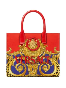 Versace: Сумка-шоппер  Baroque с принтом