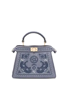 FENDI: Голубая сумка  Peekaboo ISeeU