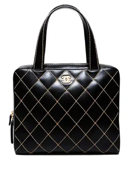 CHANEL Pre-Owned: Чёрная сумка-шоппер 