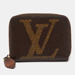 Louis Vuitton: Коричневый кошелёк  Zippy
