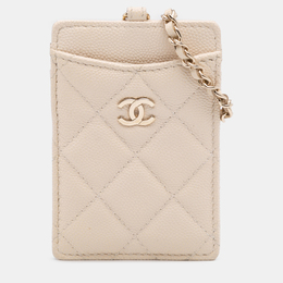 Chanel: Бежевый картхолдер 
