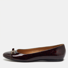 Salvatore Ferragamo: Коричневые балетки  Vara Bow