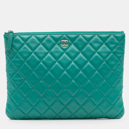 Chanel: Зелёный клатч 