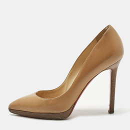 Christian Louboutin: Бежевые туфли  Pigalle