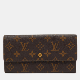 Louis Vuitton: Коричневый кошелёк 