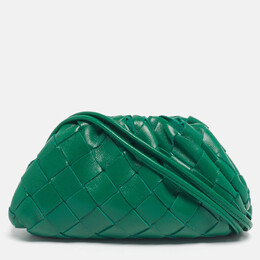 Bottega Veneta: Зелёная сумка  Intrecciato