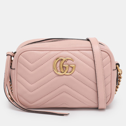 Gucci: Розовая сумка  GG Marmont