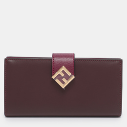 Fendi: Бордовый кошелёк  FF