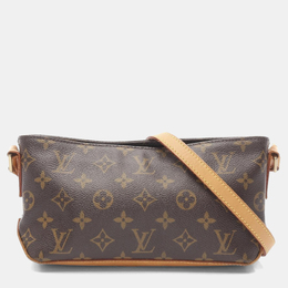 Louis Vuitton: Коричневая сумка через плечо 