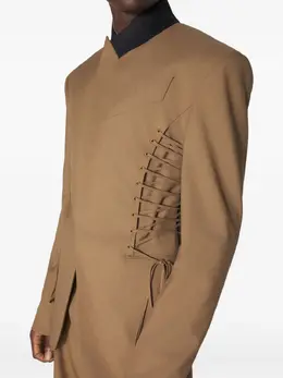 Mugler: Коричневая куртка 