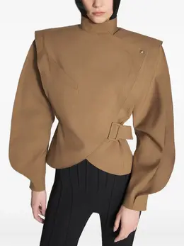 Mugler: Коричневая куртка 