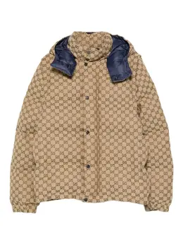 Gucci: Бежевая куртка  GG