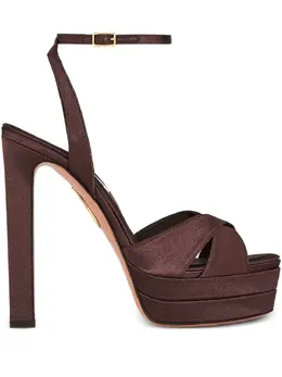 Aquazzura: Коричневые сандалии 