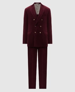 Brunello Cucinelli: Бордовый костюм 
