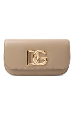 Dolce & Gabbana: Бежевая сумка 