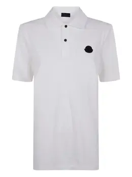 Moncler: Белое поло 