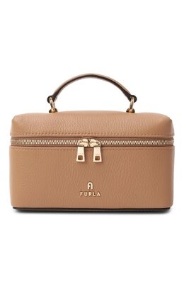 Furla: Бежевая сумка 