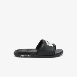 LACOSTE: Чёрные шлёпанцы 
