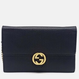 Gucci: Чёрная сумка через плечо 