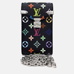 Louis Vuitton: Чёрная сумка через плечо 