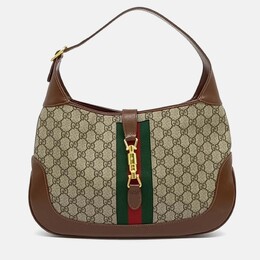 Gucci: Бежевая сумка  Jackie