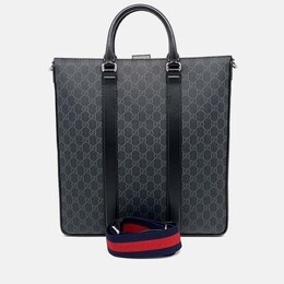 Gucci: Чёрная сумка-шоппер 