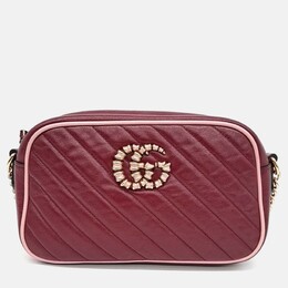 Gucci: Красная сумка через плечо  Marmont
