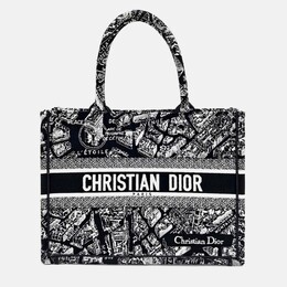 Dior: Чёрная сумка-шоппер 