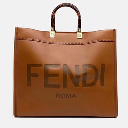 Fendi: Коричневая сумка  Sunshine