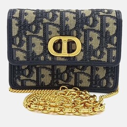Dior: Синяя сумка через плечо 