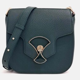 Bvlgari: Зелёная сумка через плечо 