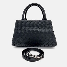 Bottega Veneta: Чёрная сумка  Roma