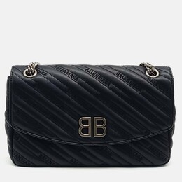 Balenciaga: Чёрная сумка  BB