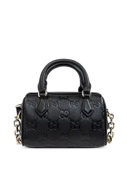 Gucci: Чёрная сумка-шоппер  GG