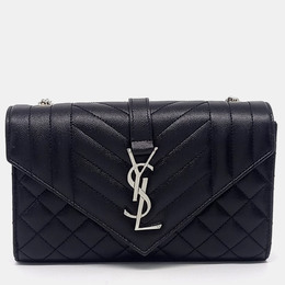 Saint Laurent Paris: Чёрная сумка  Monogram