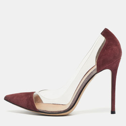 Gianvito Rossi: Бордовые туфли  Plexi