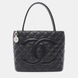 Chanel: Чёрная сумка-шоппер 