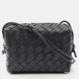 Bottega Veneta: Чёрная сумка  Intrecciato