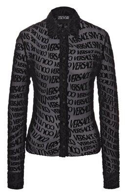 Versace Jeans Couture: Чёрная блуза 