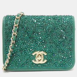 Chanel: Зелёный клатч 