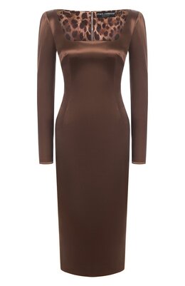 Dolce & Gabbana: Атласное платье 