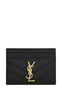 SAINT LAURENT: Чёрный картхолдер 