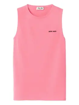 Miu Miu: Розовый жилет 