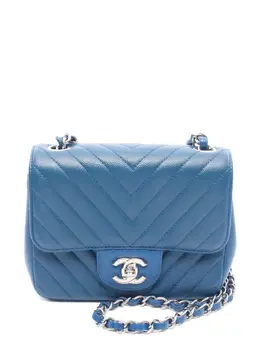 CHANEL Pre-Owned: Голубая сумка 