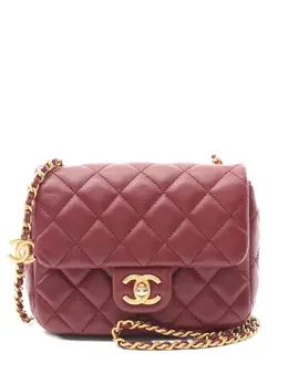 CHANEL Pre-Owned: Бордовая сумка 