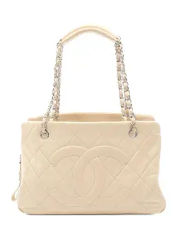 CHANEL Pre-Owned: Бежевая сумка 