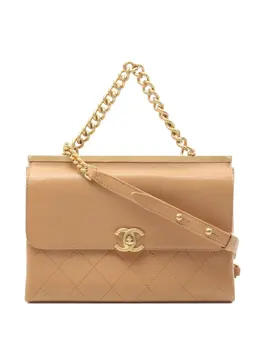 CHANEL Pre-Owned: Бежевая сумка 